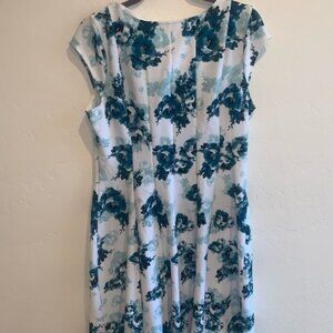 Blue and White Floral Dress*